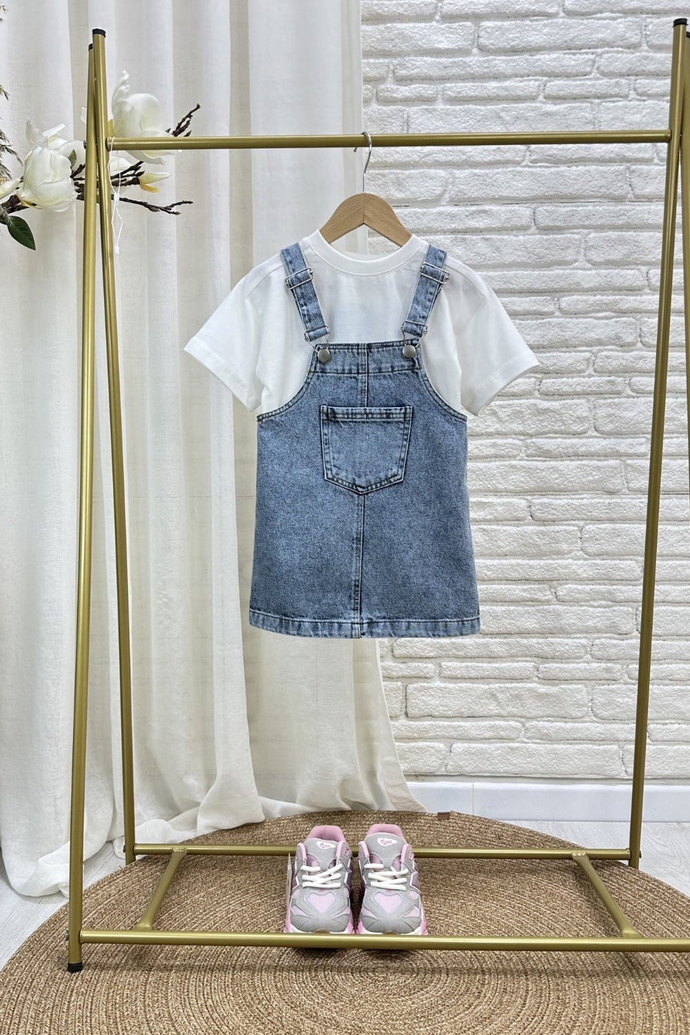 Kız Çocuk Özel Seri Denim Jile Elbise