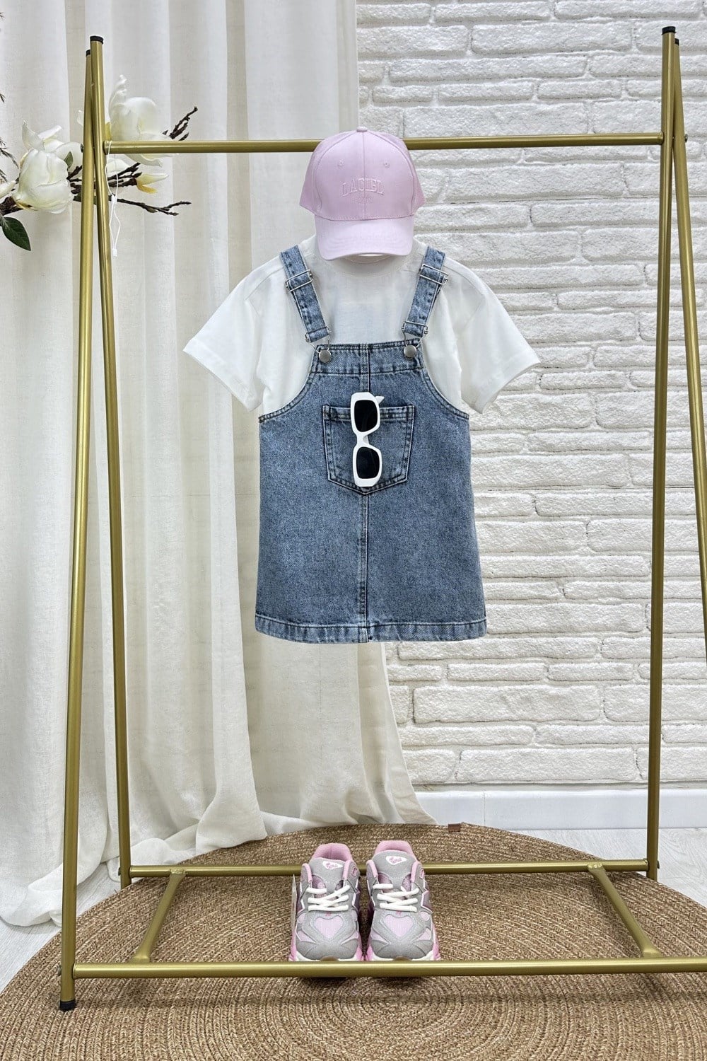 Kız Çocuk Özel Seri Denim Jile Elbise