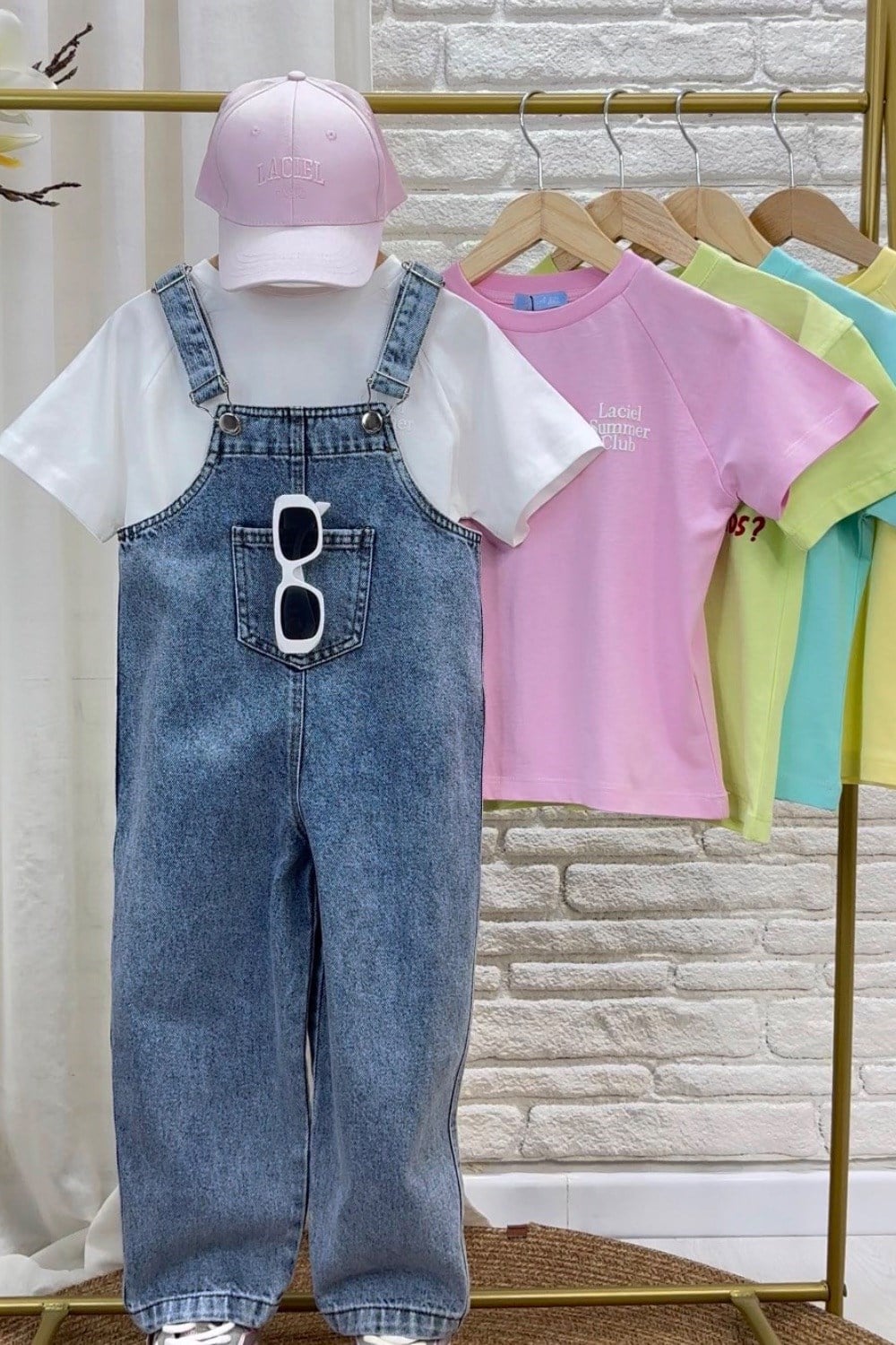 Unisex Özel Seri Denim Mavi Salopet
