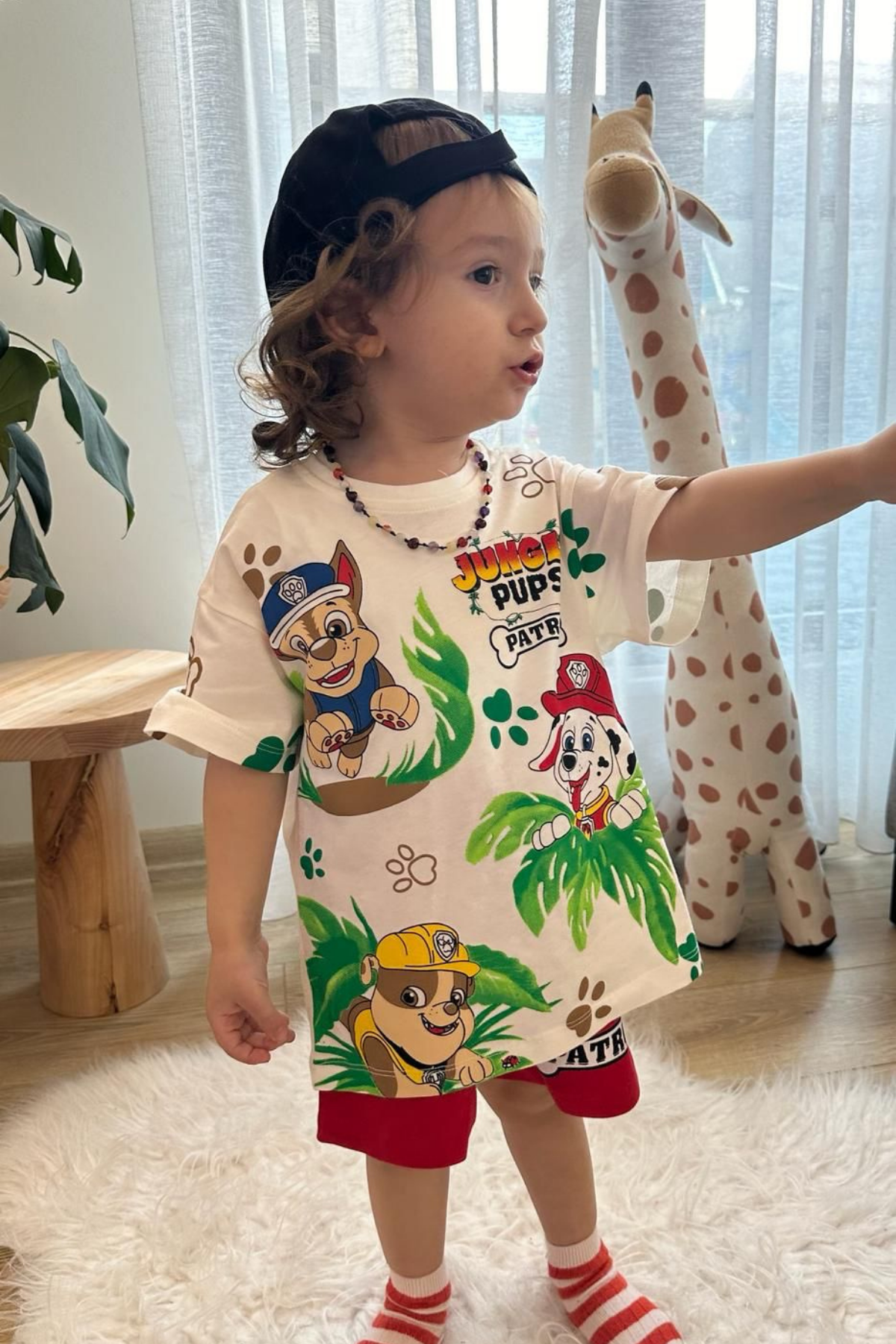 Unisex Pawpatrol Kırmızı Şortlu Takım