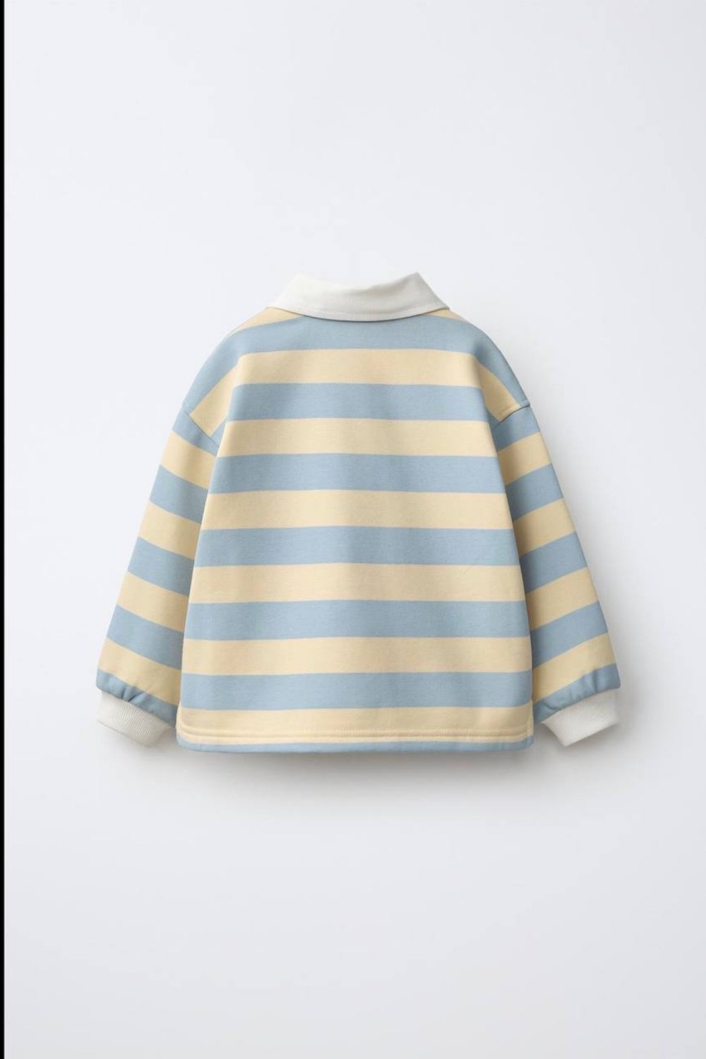 Unisex Polo Yaka Ayıcıklı Nakışlı Mavili Sweatshirt