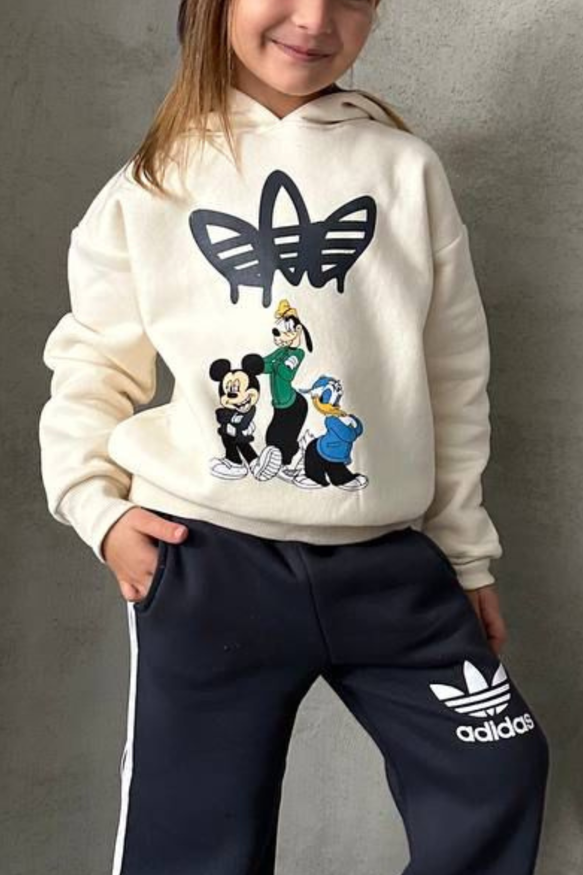 Unisex Şardonlu Ekru Laci Adids Takım