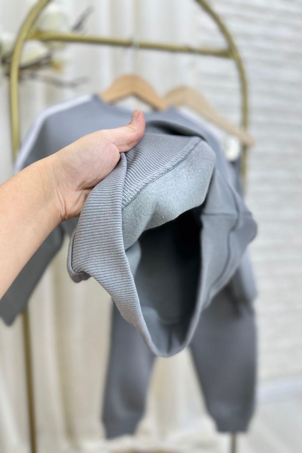 Unisex Şardonlu Gri Adids Takım