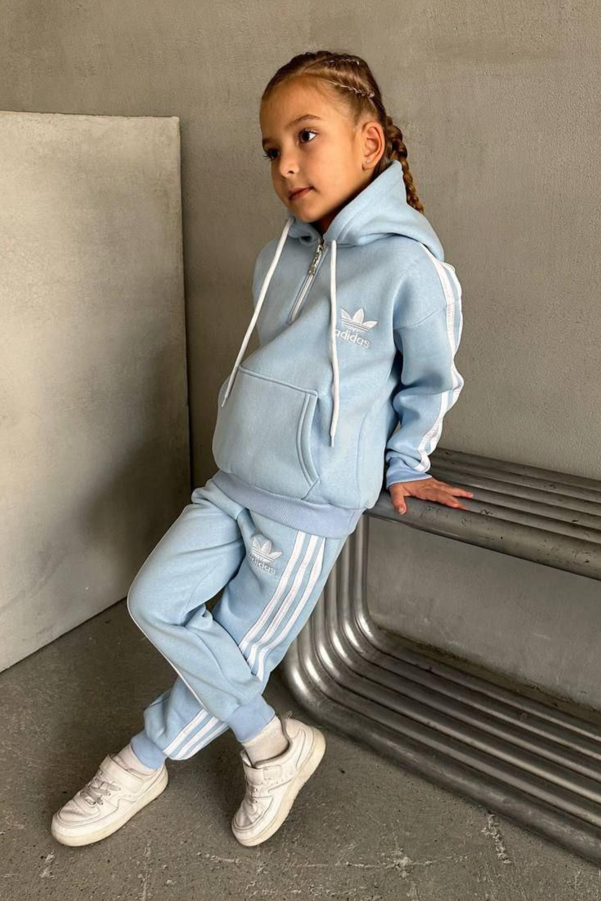Unisex Şardonlu Mavi Adids Takım