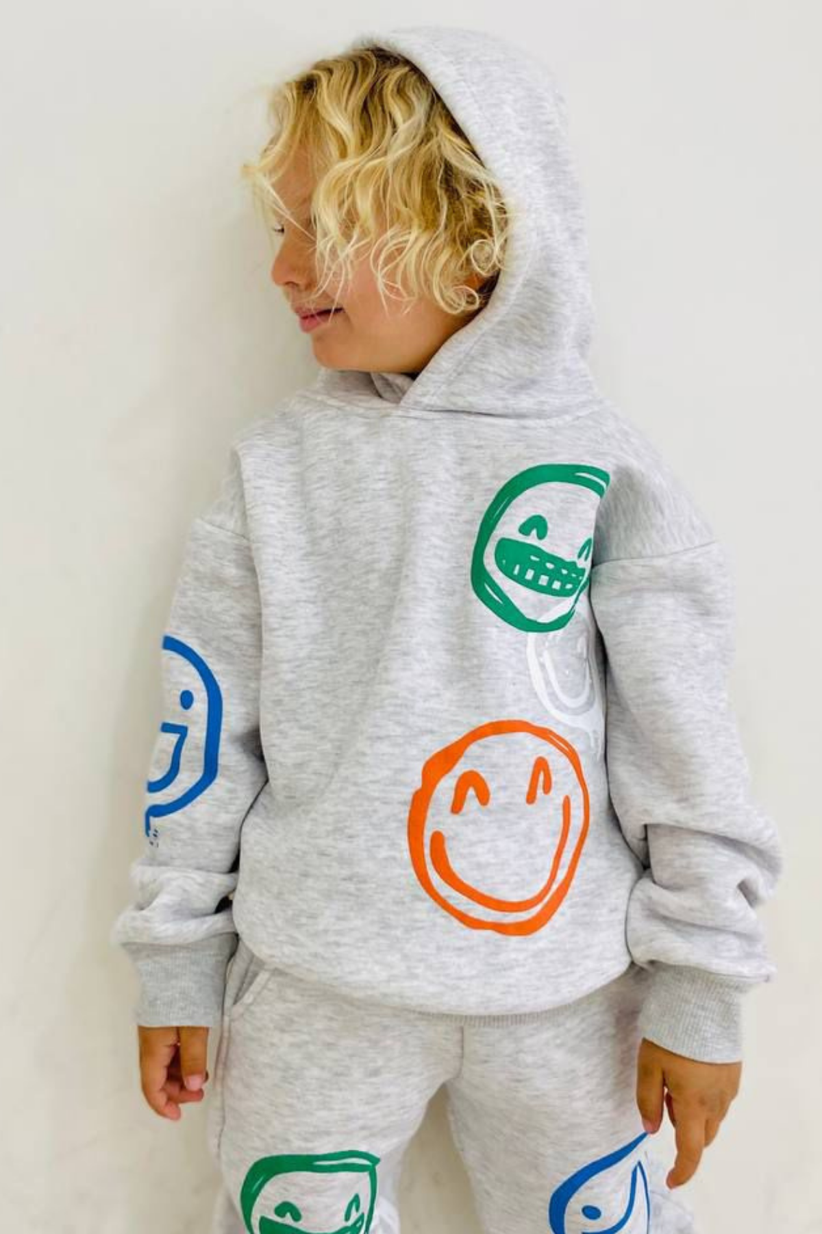 Unisex Şardonlu Smile Gri Takım