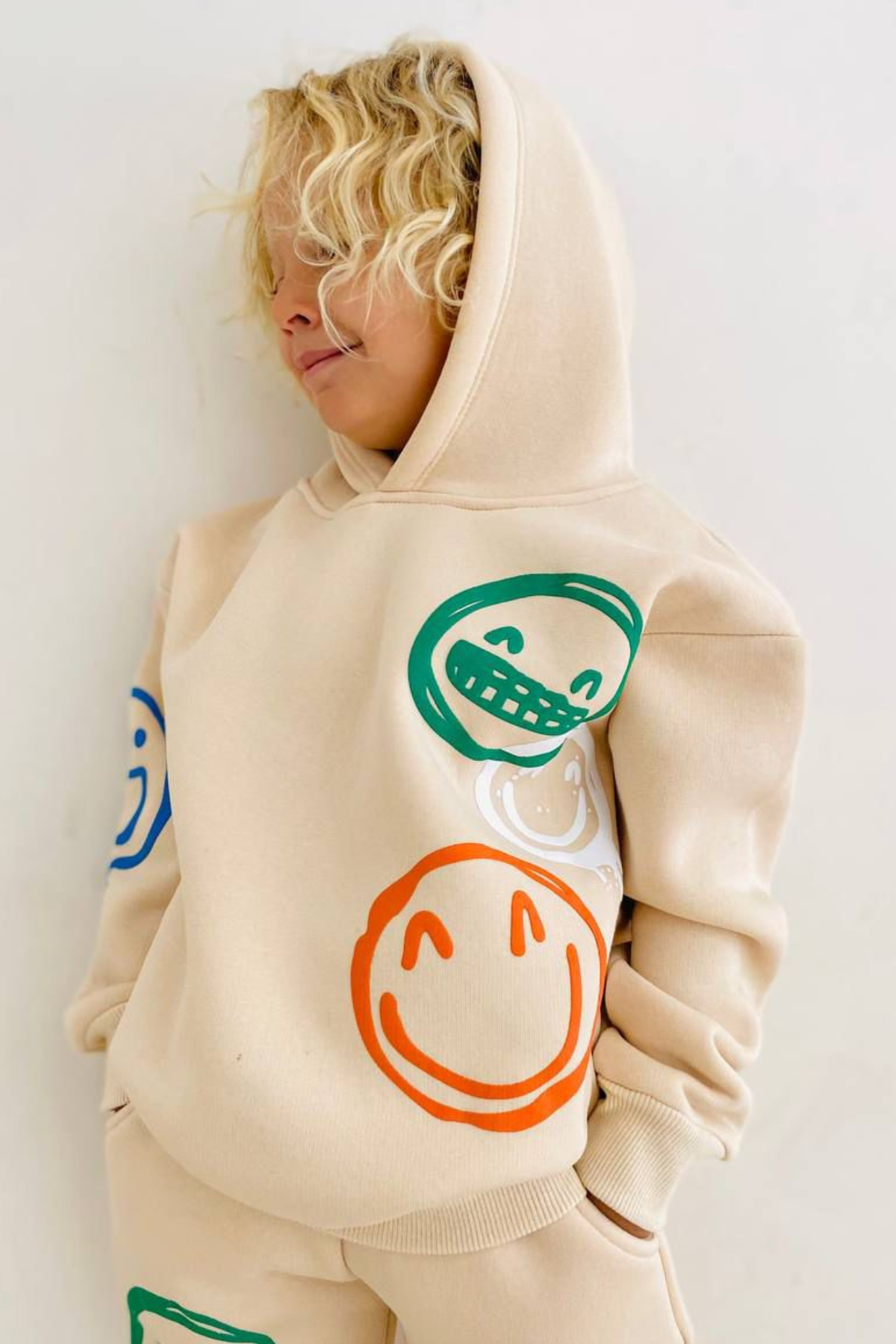 Unisex Şardonlu Smile Krem Takım