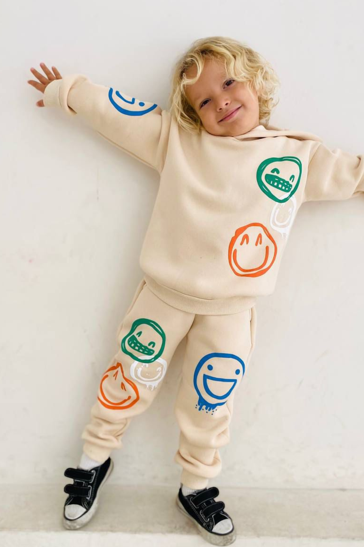 Unisex Şardonlu Smile Krem Takım