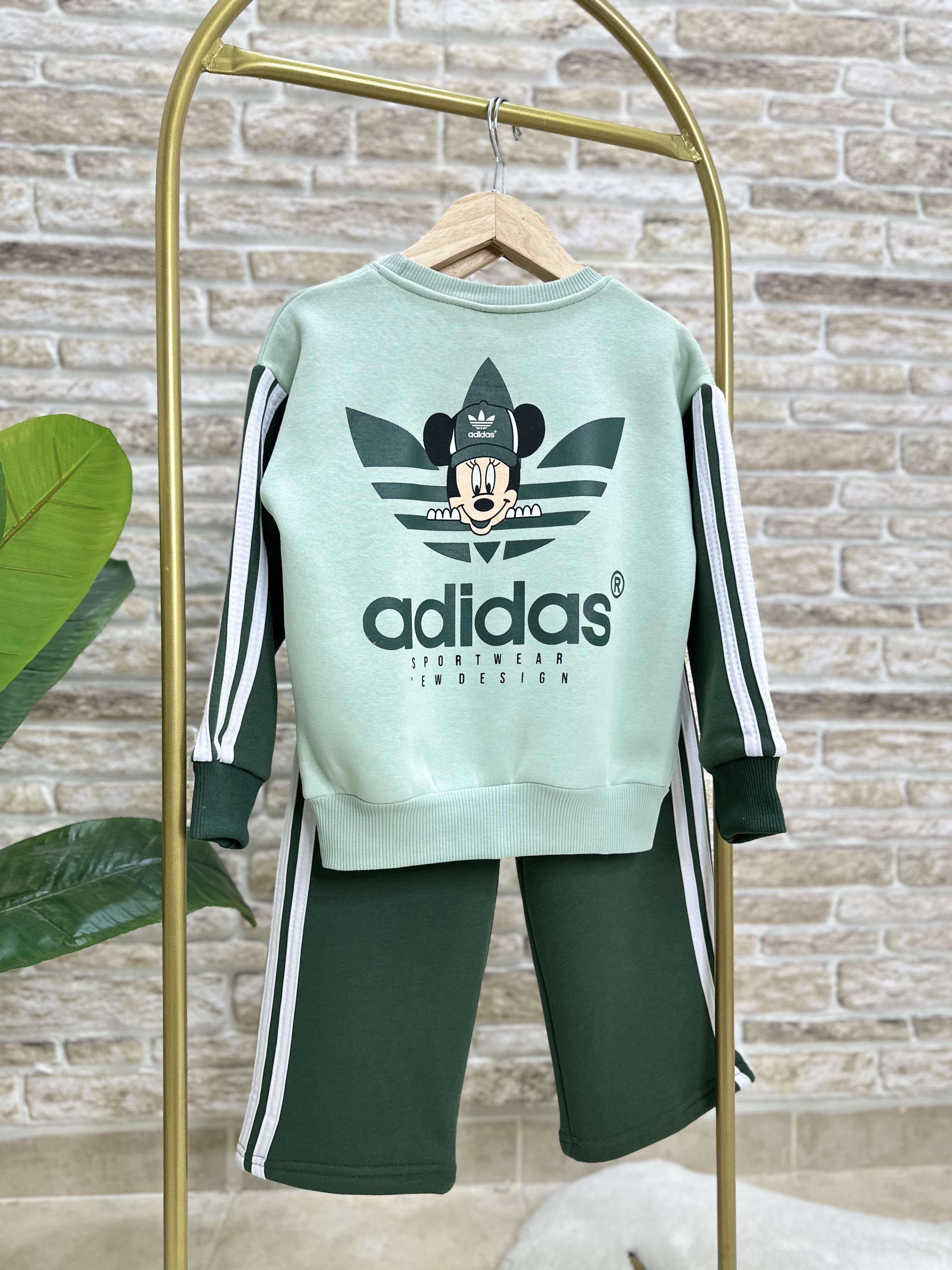 Unisex Şardonlu Yeşil Marka  Adids Takım
