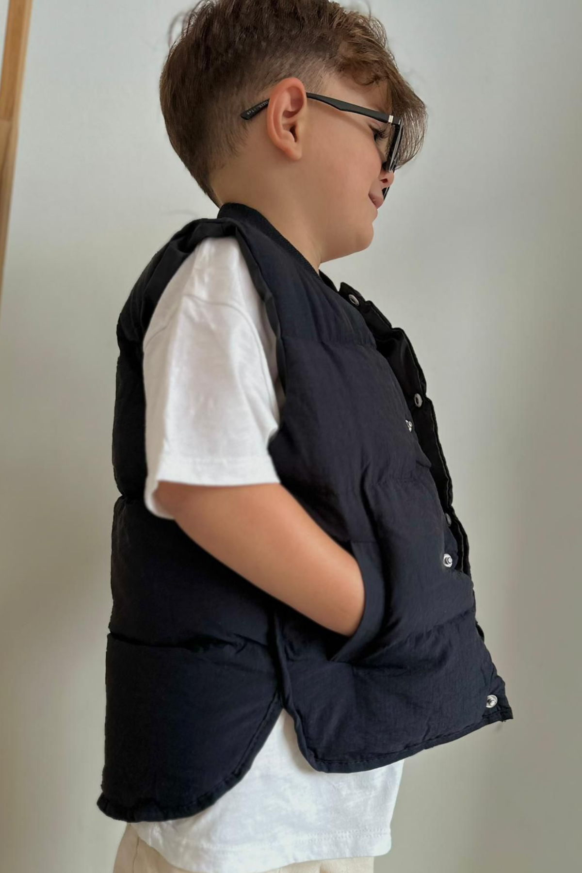 Unisex Çocuk Siyah Şişme Yelek