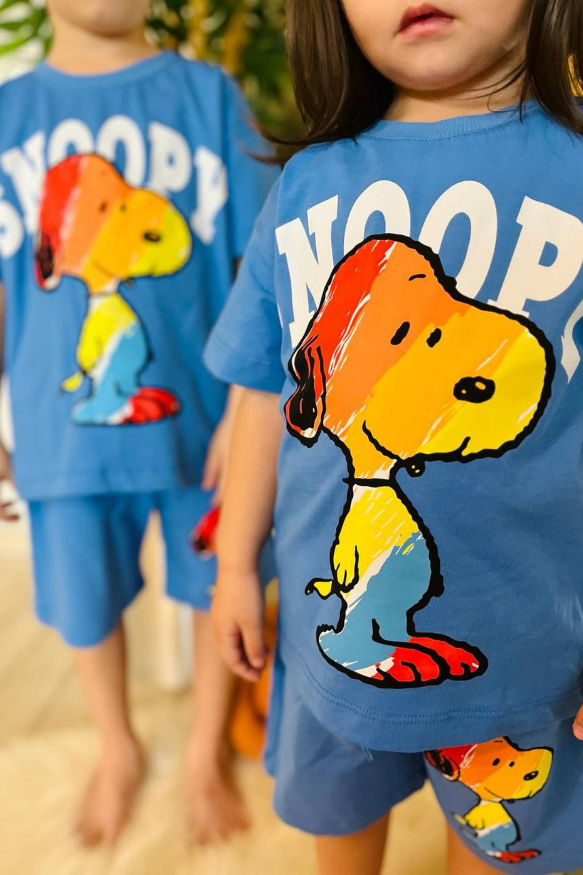 Unisex Snopy Mavi Şortlu Takım