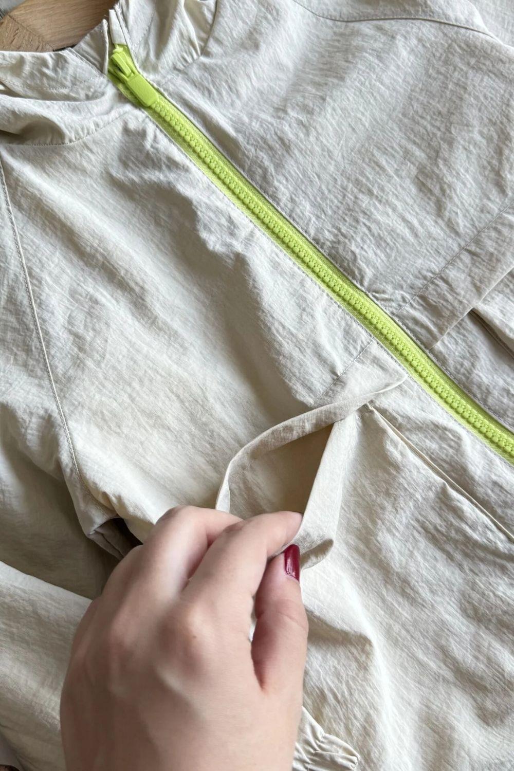 Unisex Su Geçirmez Krem Yağmurluk