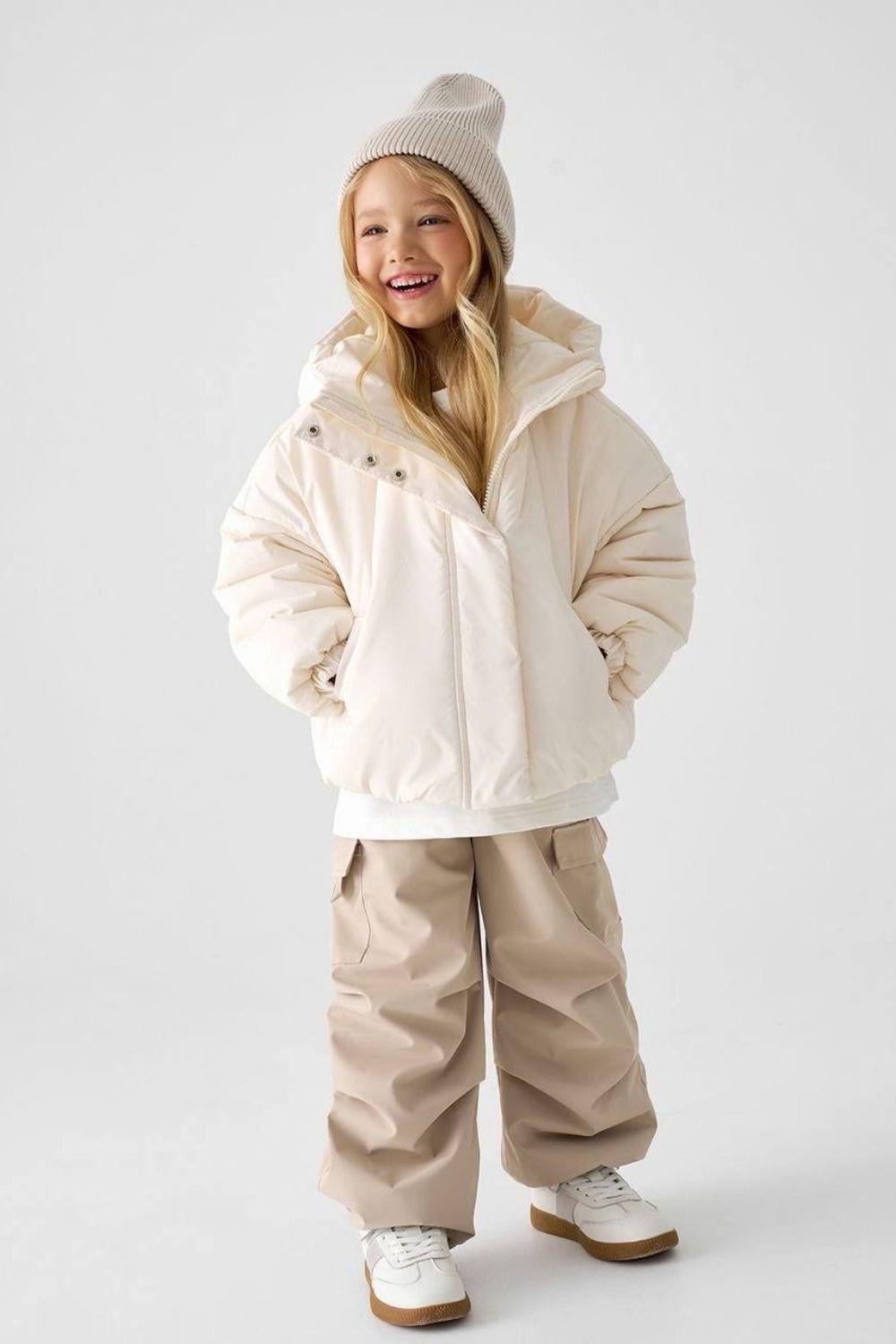 Unisex Su Geçirmez Şişme Beyaz Mont