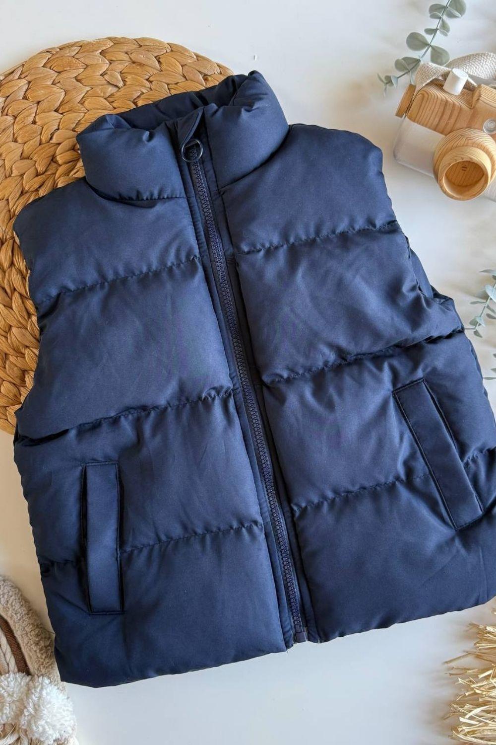 Unisex Su Geçirmez Şişme Lacivert Yelek