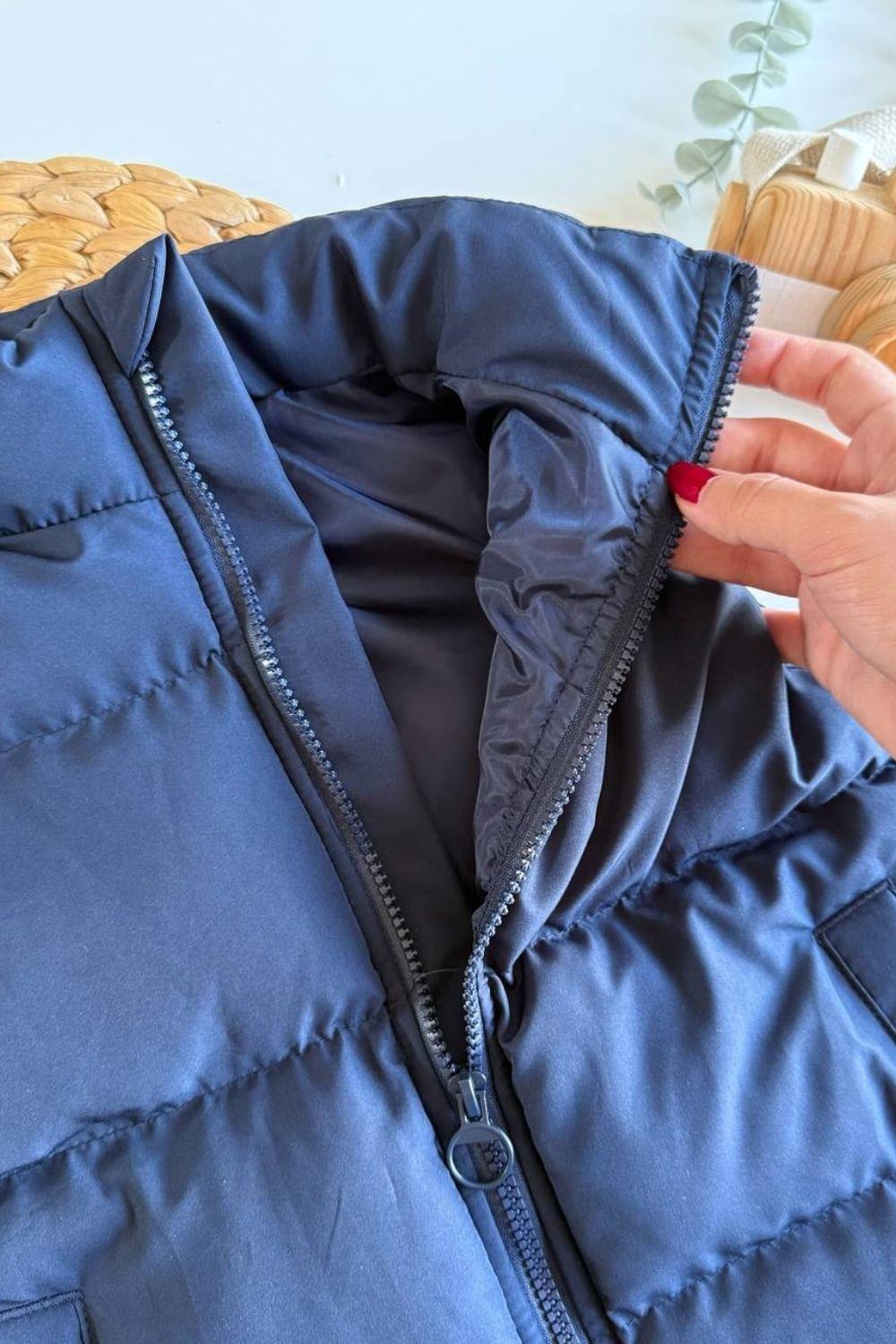 Unisex Su Geçirmez Şişme Lacivert Yelek
