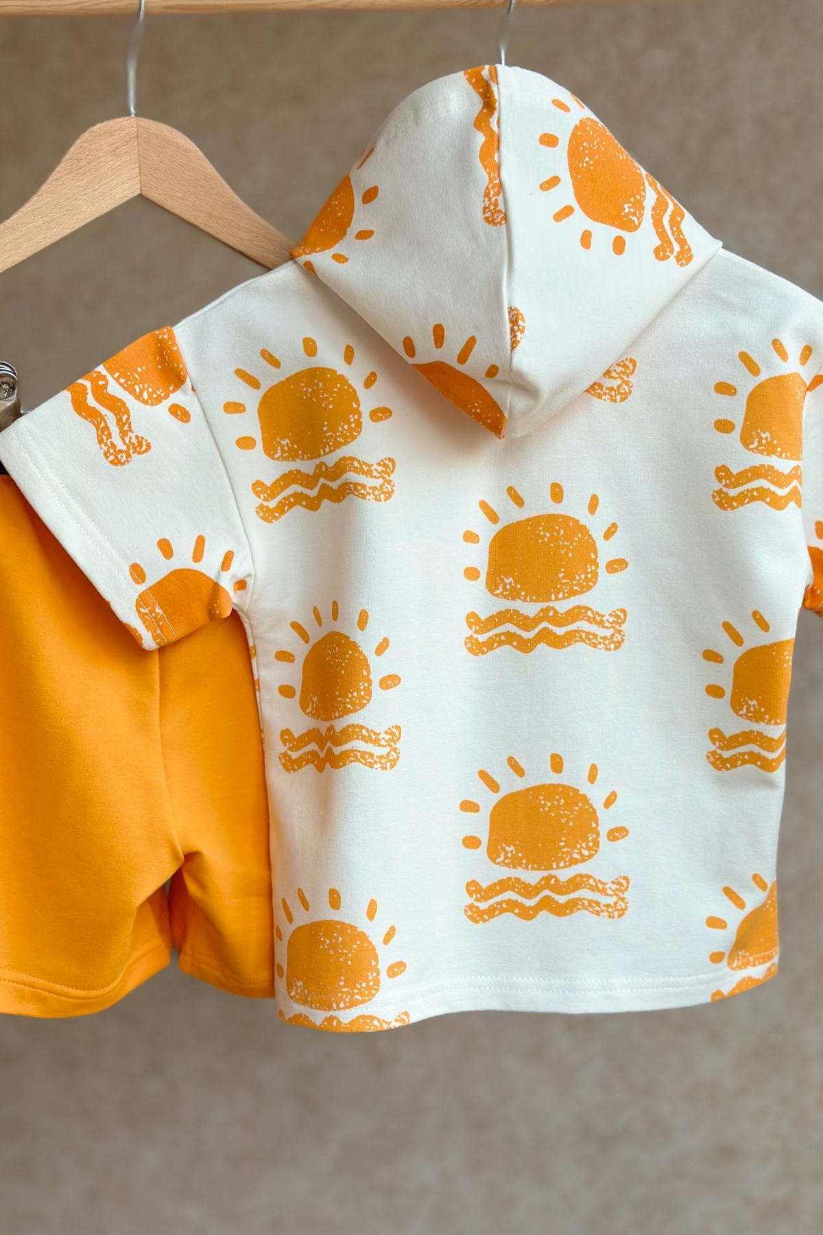 Unisex Sun And Sand Oranj Tshirt Şort Takım