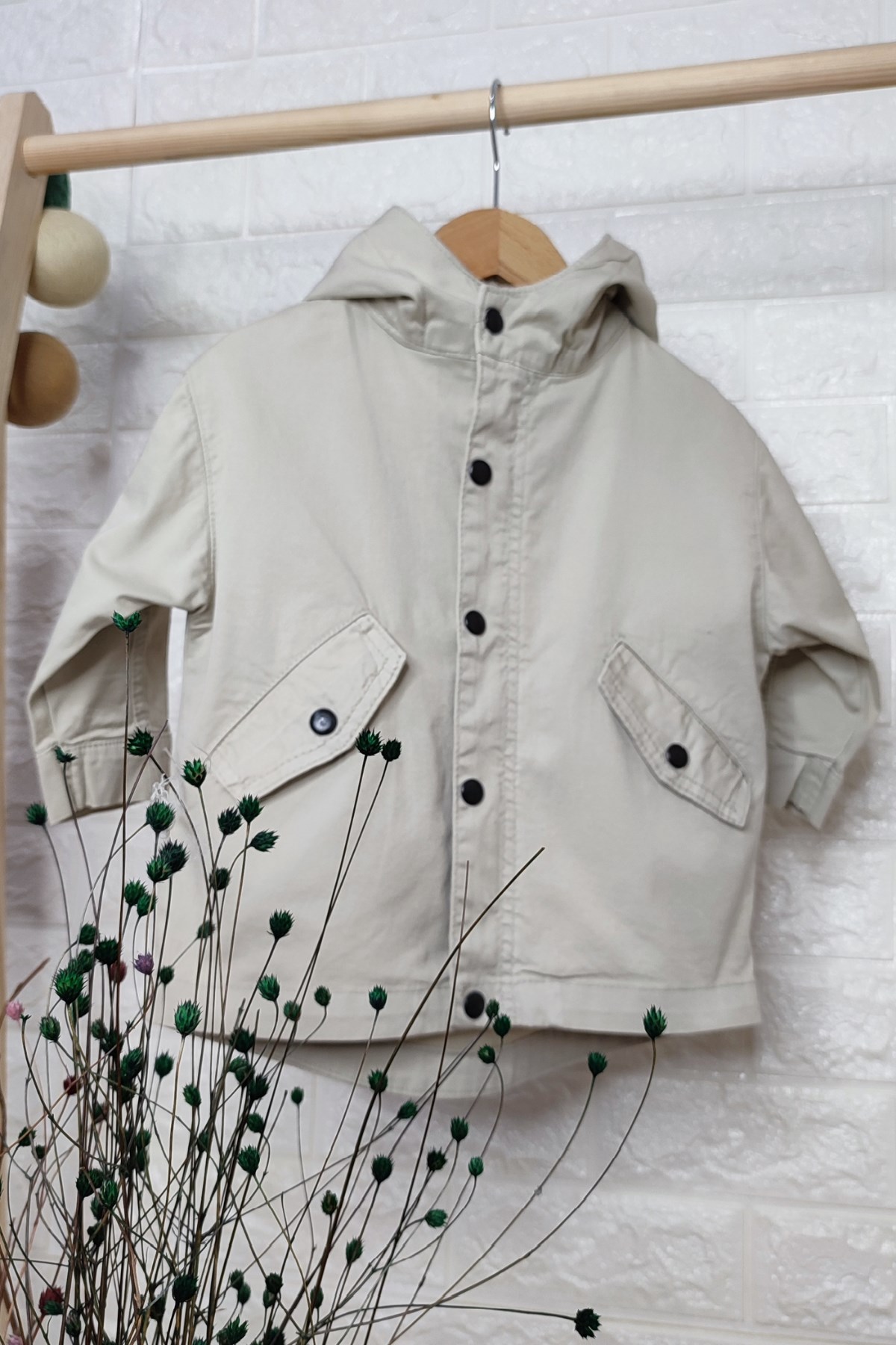 Unisex Taş Renk Trenckot