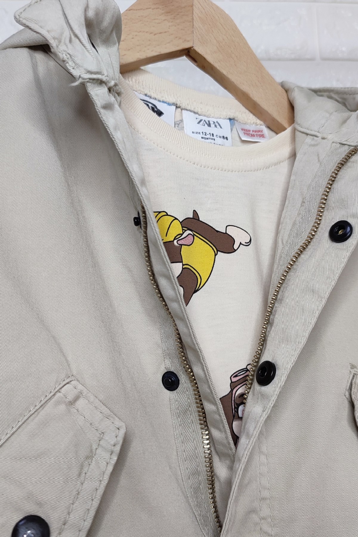 Unisex Taş Renk Trenckot