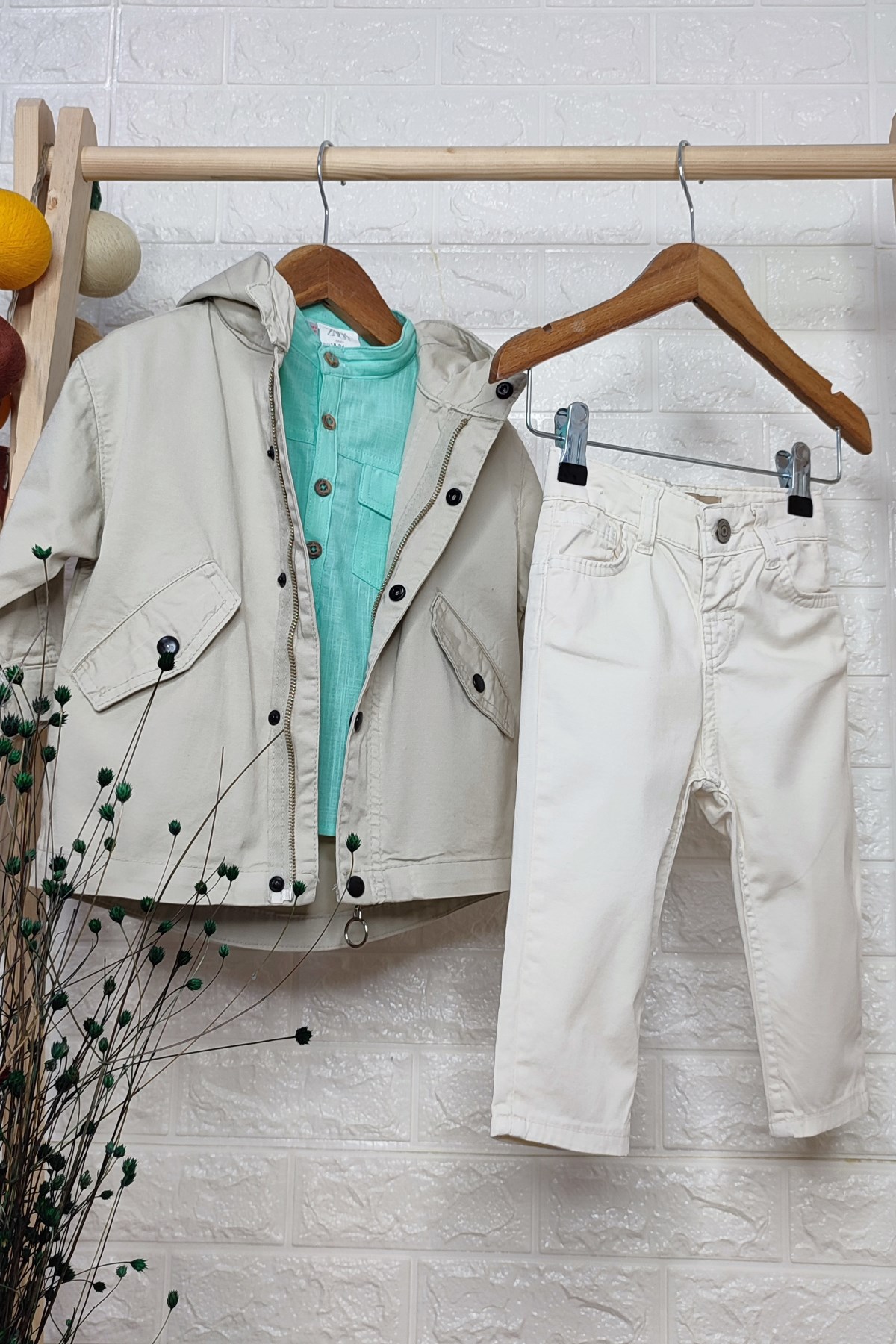 Unisex Taş Renk Trenckot