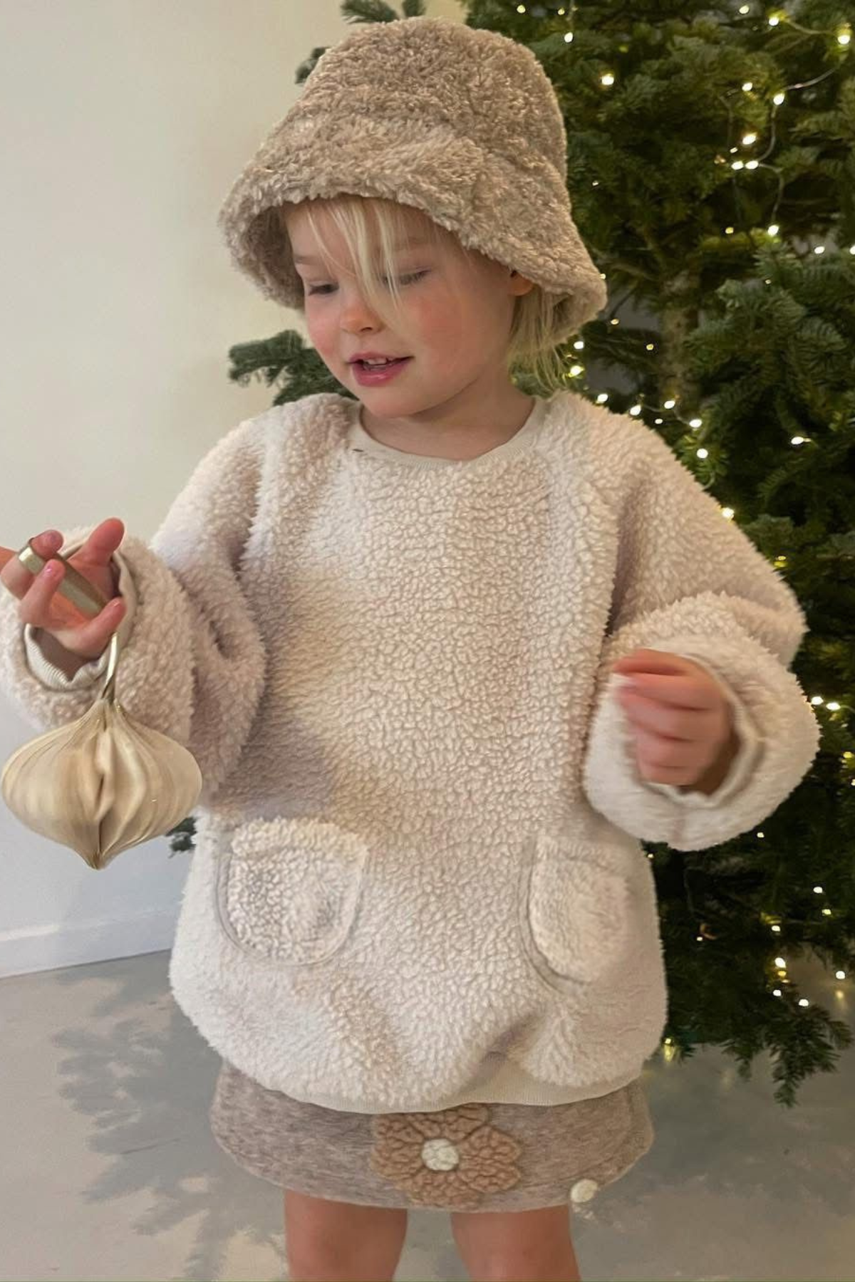 Unisex Teddy Peluş Panço Sweat