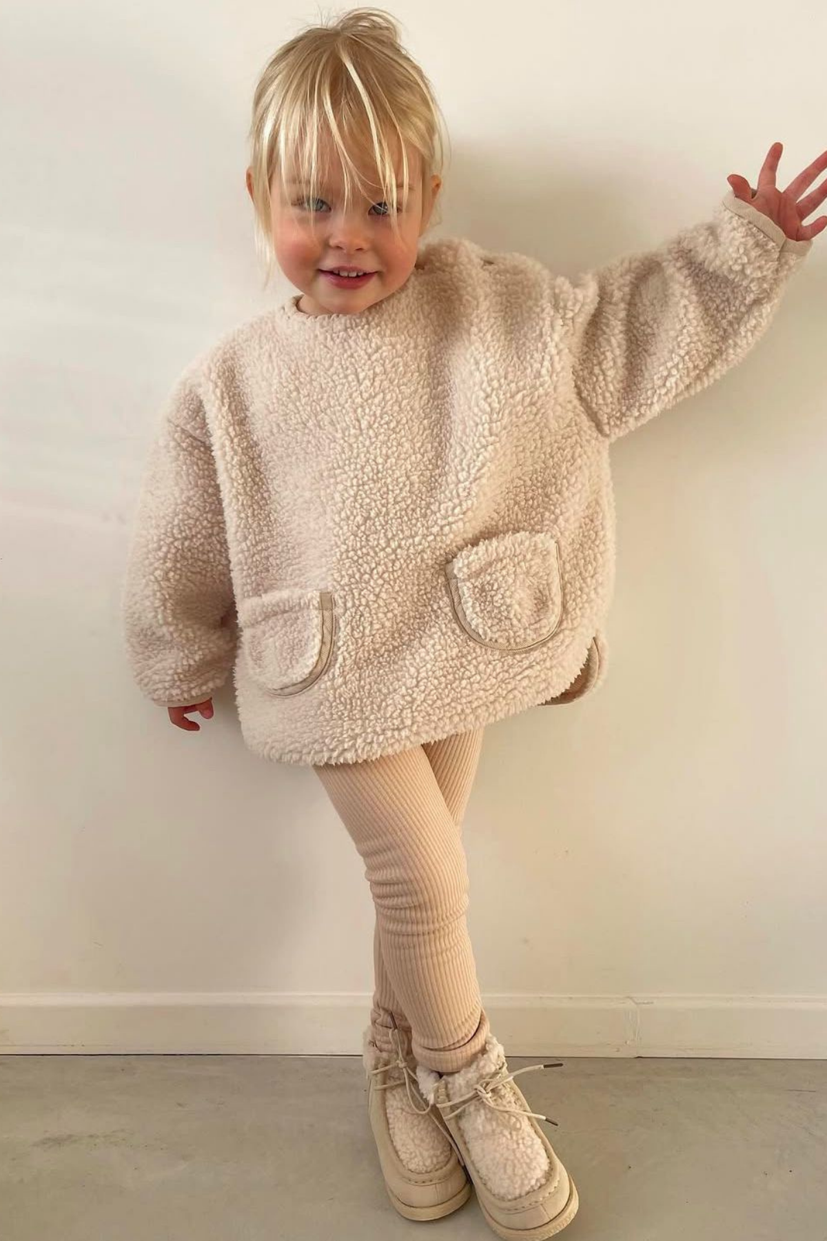Unisex Teddy Peluş Panço Sweat