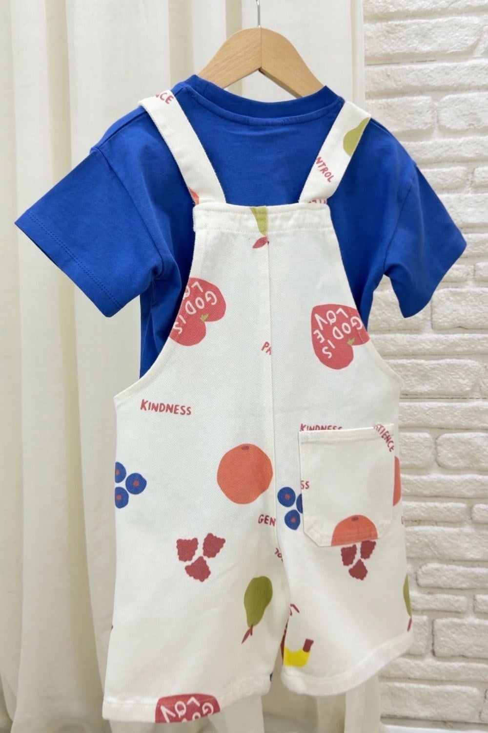 Unisex Tshirt Dahil Child Saks Şortlu Salopet