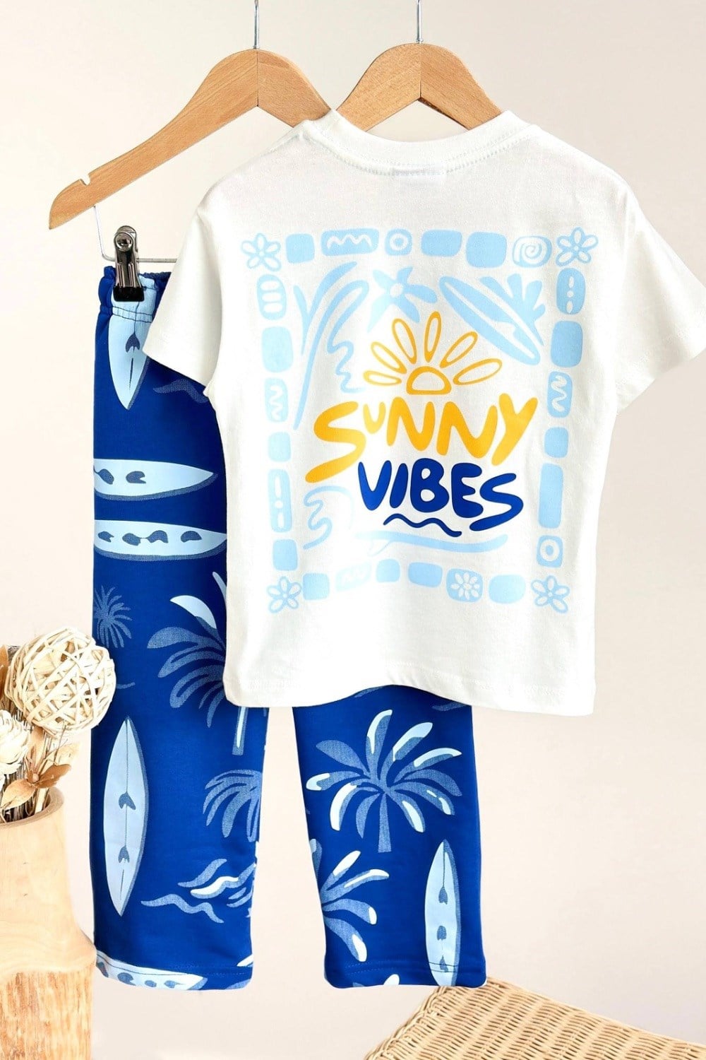 Unisex Tshirtlü Surf Laci İkili Takım