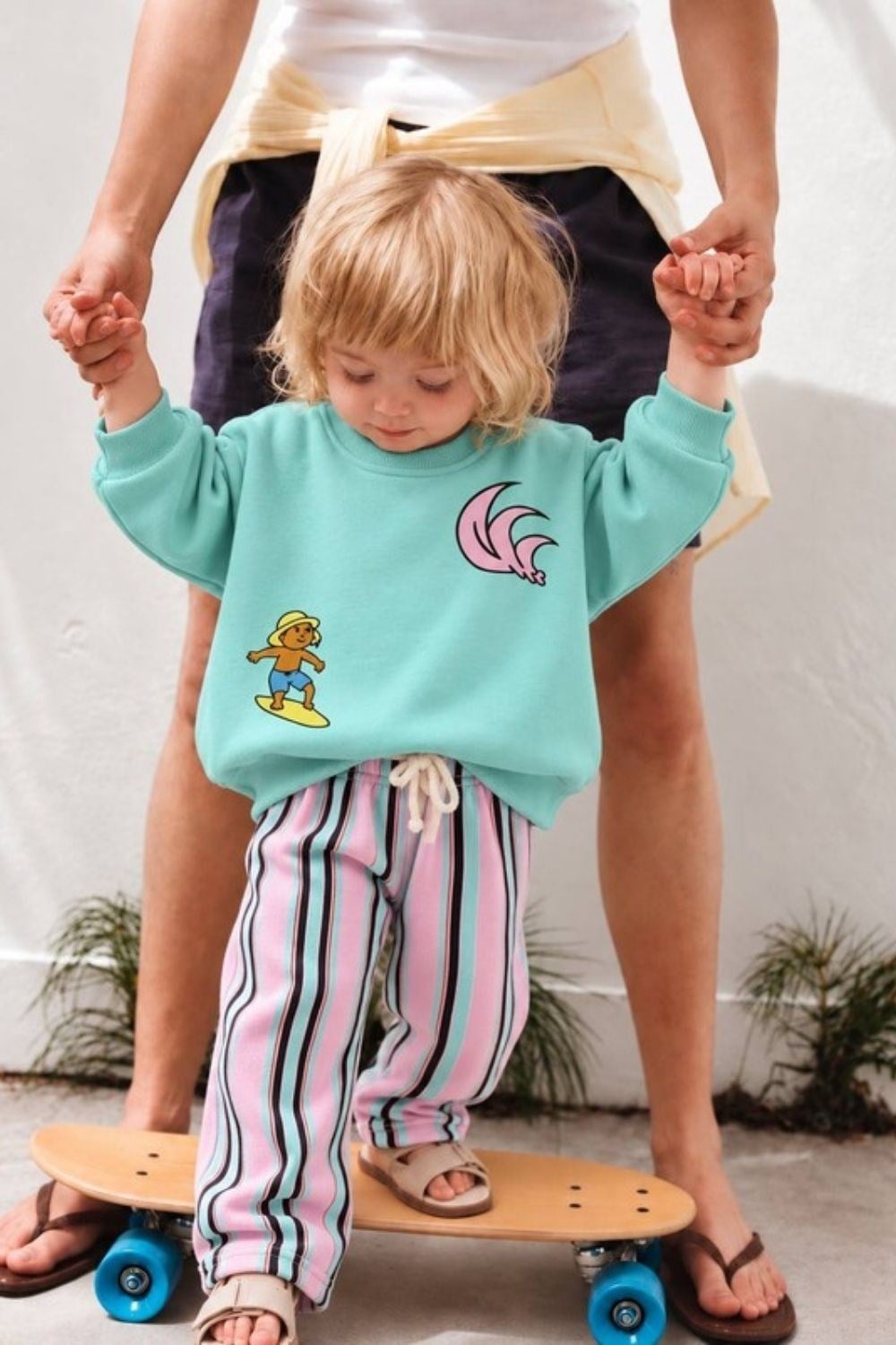 Unisex Turkuaz Renkli 3 İplik Takım