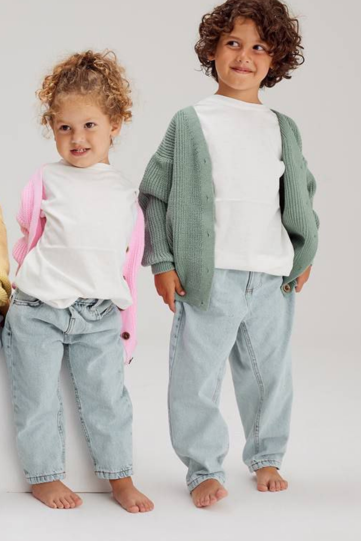 Unisex Çocuk Mom Jean Pantolon