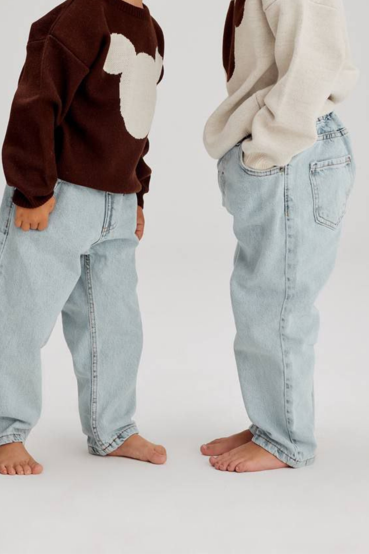 Unisex Çocuk Mom Jean Pantolon
