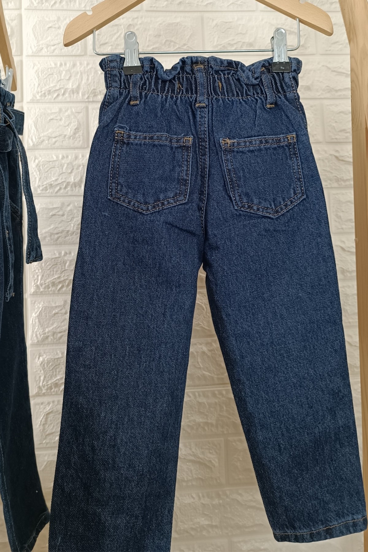 Yeni Sezon Yüksel Bel Beli Lastikli Jean Pantolon