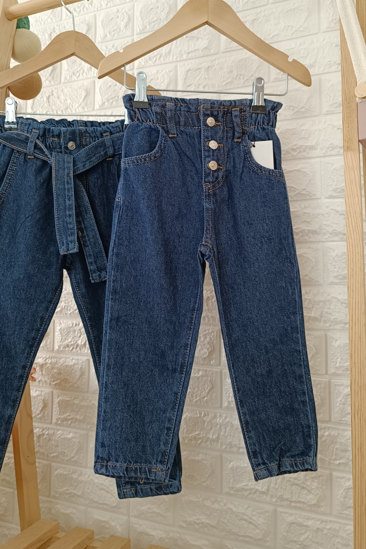 Yeni Sezon Yüksel Bel Beli Lastikli Jean Pantolon
