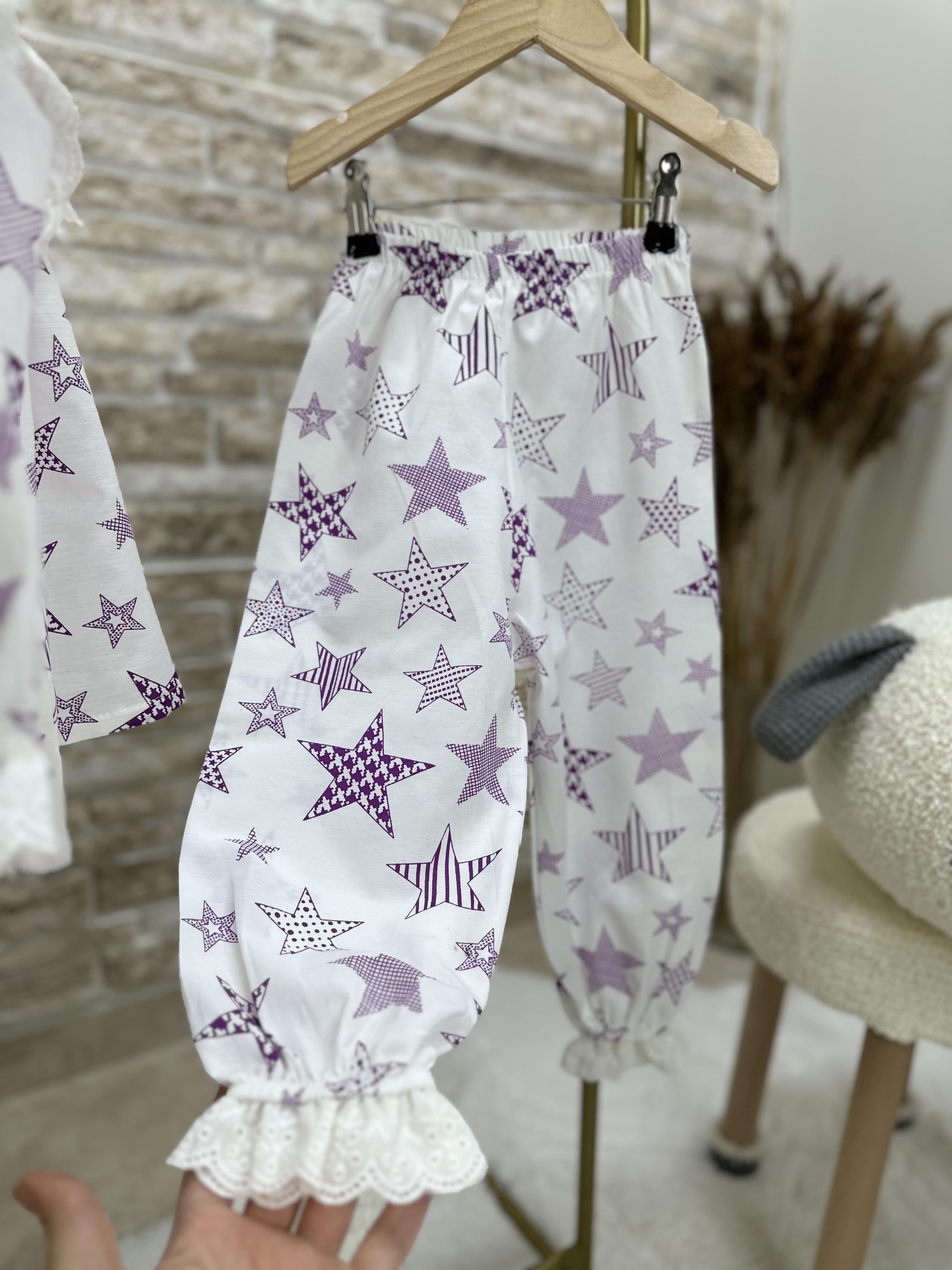 Yıldız Baskılı Pijama Takımı
