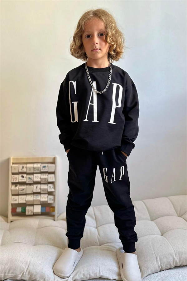 Erkek Çocuk 2 İplik Siyah Gap Takım