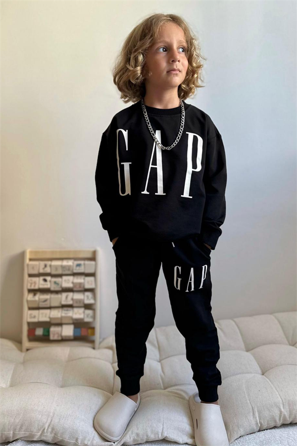 Erkek Çocuk 2 İplik Siyah Gap Takım