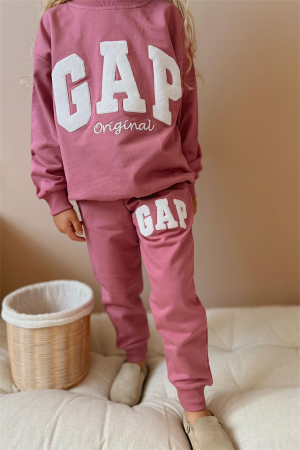 Kız Çocuk 2 İplik Süzene Nakışlı  Gap Takım