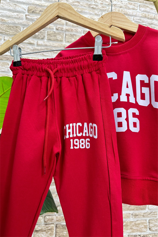 Unisex Çocuk 2 İplik Chicago Kırmızı Takım