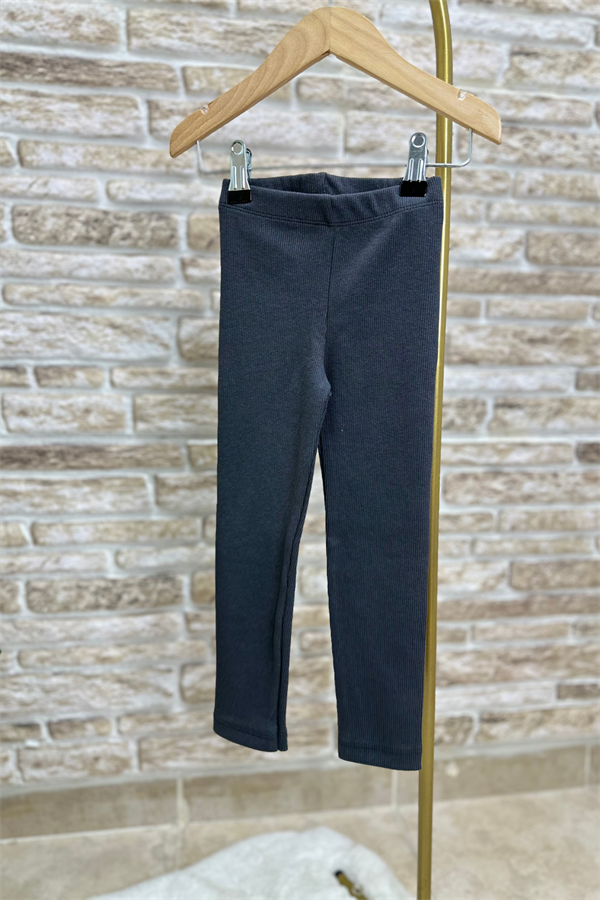 Kız Çocuk 3 İplik Antrasit Minnie Taytlı Takım