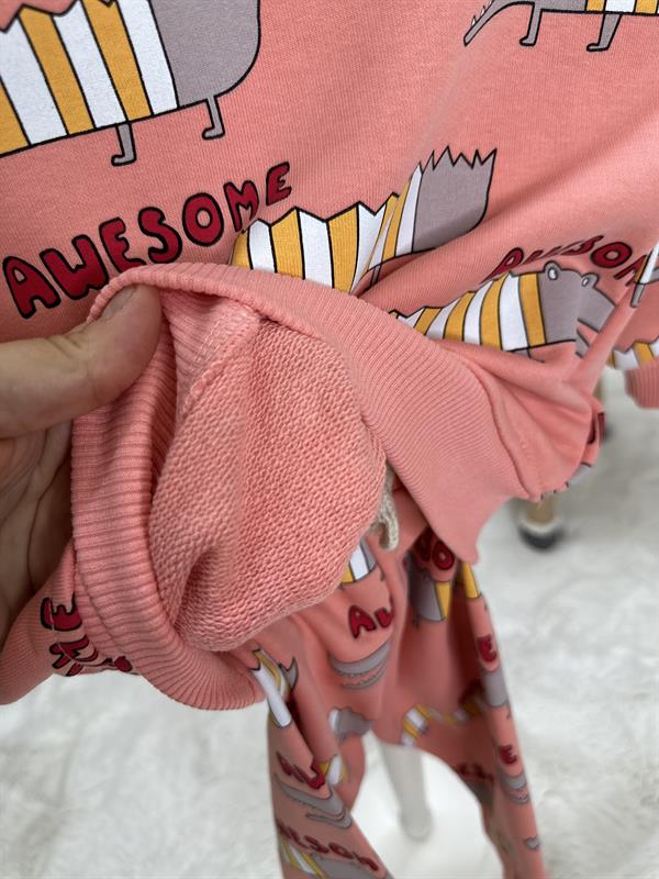 Unisex Çocuk 3 İplik Awesome Baskı İkili Takım