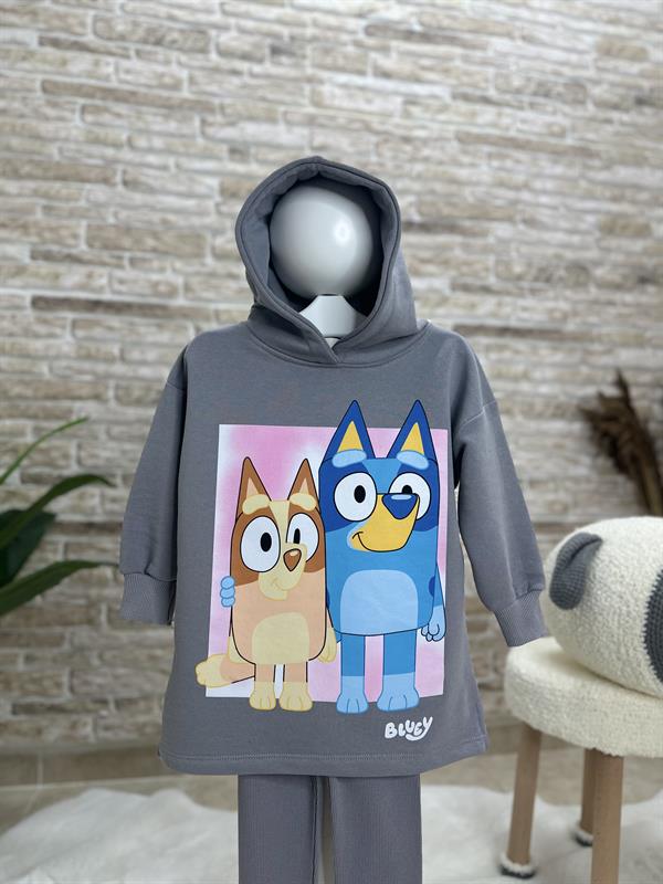 Kız Çocuk Bluey 3 İplik Tunik Sweat Taytlı Takım