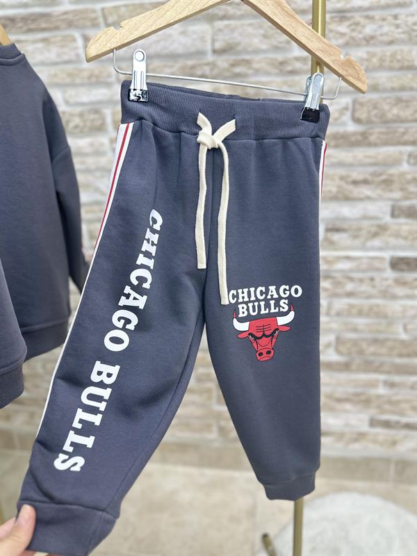 Erkek Çocuk 3 İplik Bulls Antrasit Takım