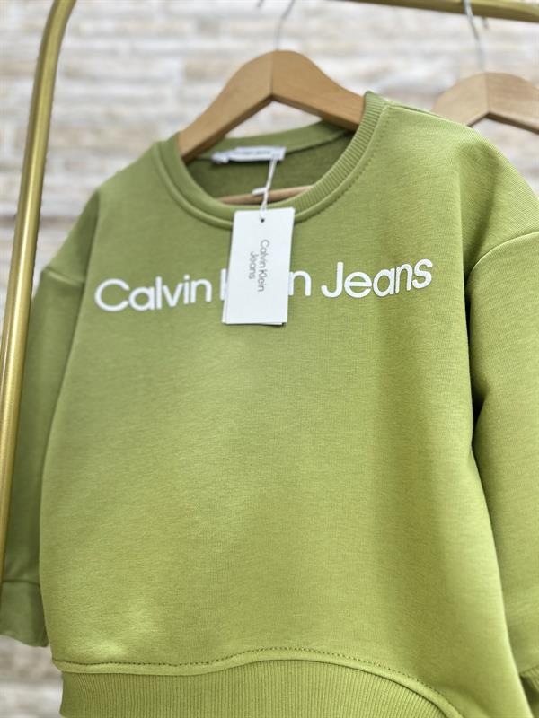 Erkek Çocuk 3 İplik Calvin Yağ Yeşili İkili Takım