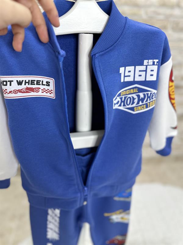 3 İplik Fermuarlı Hot Wheels Saks İkiki Takım