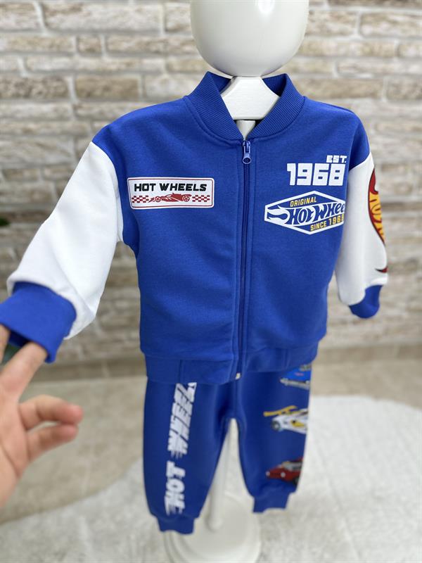 3 İplik Fermuarlı Hot Wheels Saks İkiki Takım