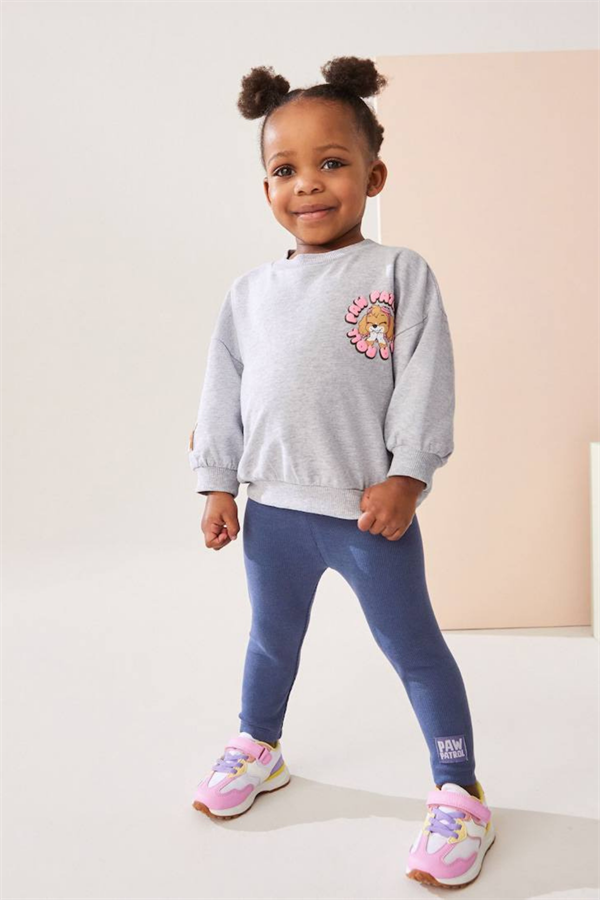 Kız Çocuk 3 İplik Gri Pawpatrol Taytlı Takım