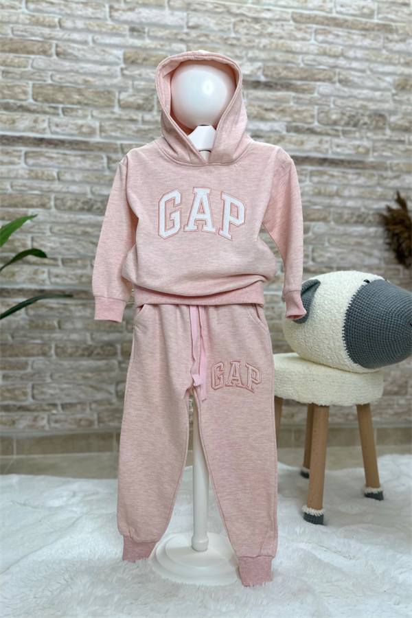 3 İplik Kapüşonlu Gap Pembe İkili Takım