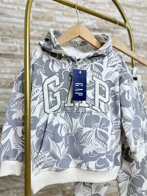 Unisex Çocuk 3 İplik Kapüşonlu Gap Takım