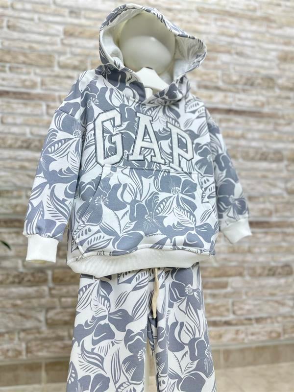 Unisex Çocuk 3 İplik Kapüşonlu Gap Takım