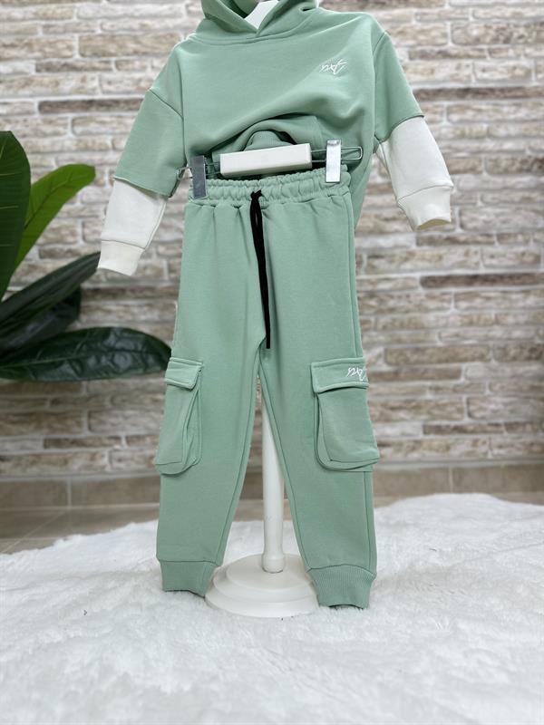 3 İplik Kapüşonlu Mint Next İkili Takım