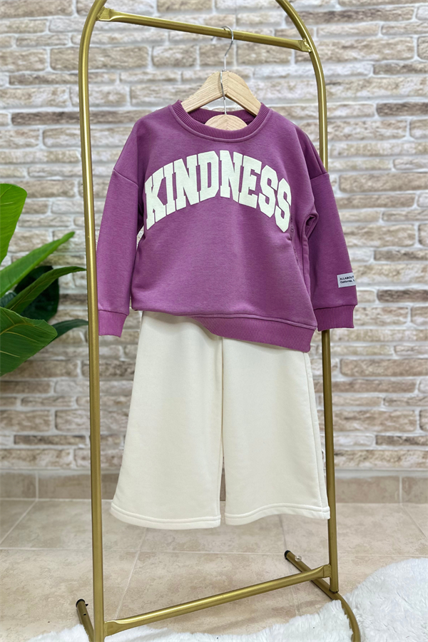 Kız Çocuk 3 İplik  Kindness İspanyol Paça Takım