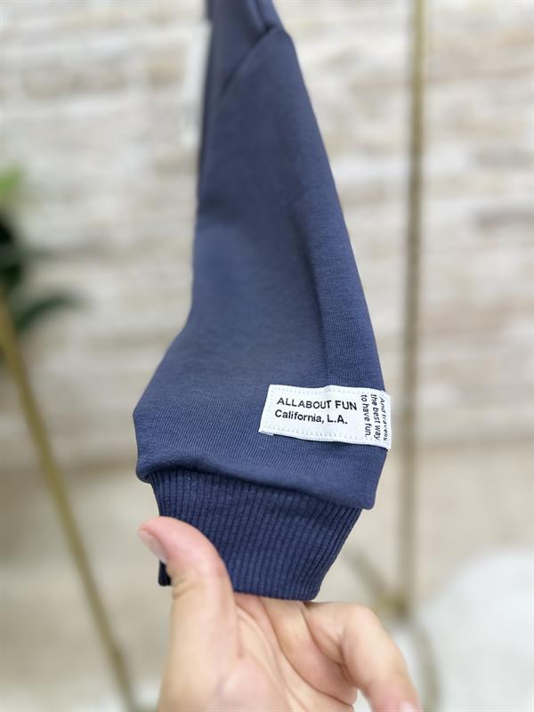 Kız Çocuk 3 İplik Lacivert Ekru Kindness İspanyol Paça Takım